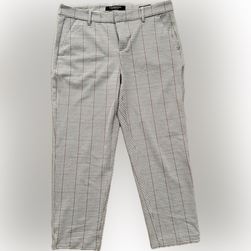 Women’s Brown and Multicolored Checkered Pants